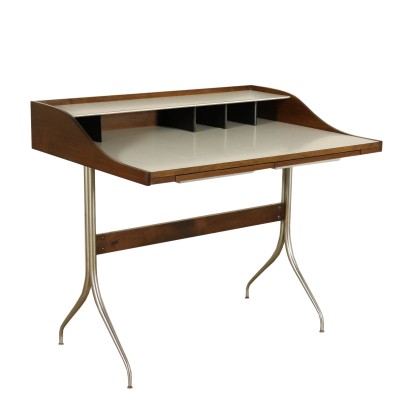 Bureau George Nelson Hêtre Formica Herman Miller Vintage Années 60-70