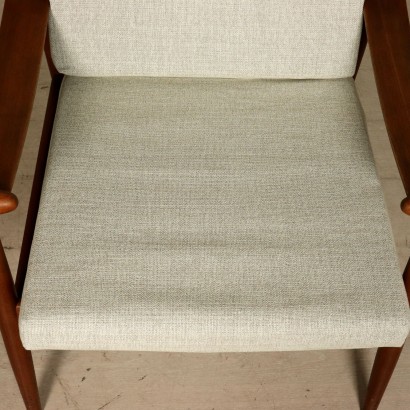 Pair of Armchairs Finn Juhl Fabric Upholstery Vintage Denmark 1960s