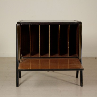 Small Cabinet Wood Stained Ebony Vintage Italy 1940s-1950s