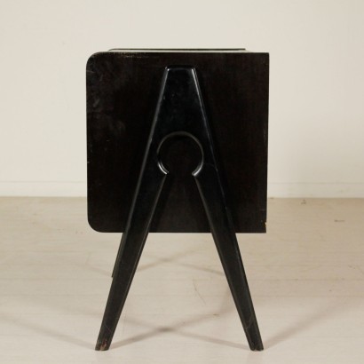 Small Cabinet Wood Stained Ebony Vintage Italy 1940s-1950s