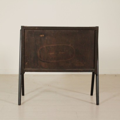 Small Cabinet Wood Stained Ebony Vintage Italy 1940s-1950s