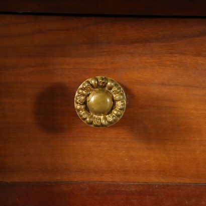 Elegant Commode Noyer Bronze doré Marbre Italie Premier '800