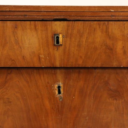 Empire Chest of Drawers Walnut Slab Italy Early 1900s