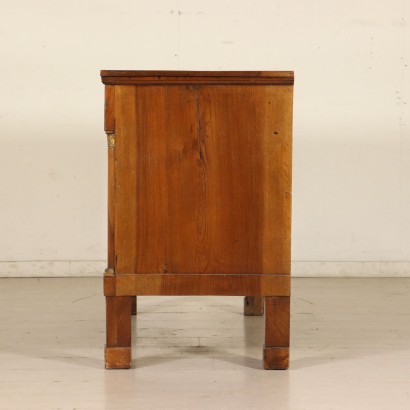 Empire Chest of Drawers Walnut Slab Italy Early 1900s