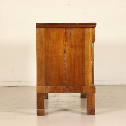 Empire Chest of Drawers Walnut Slab Italy Early 1900s