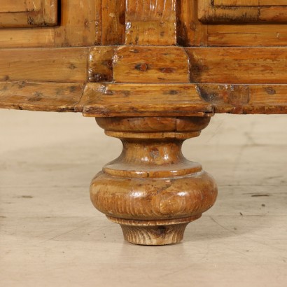 Double Body Cupboard with Shelf Glass Spruce Italy 19th Century