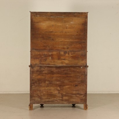 Double Body Cupboard with Shelf Glass Spruce Italy 19th Century