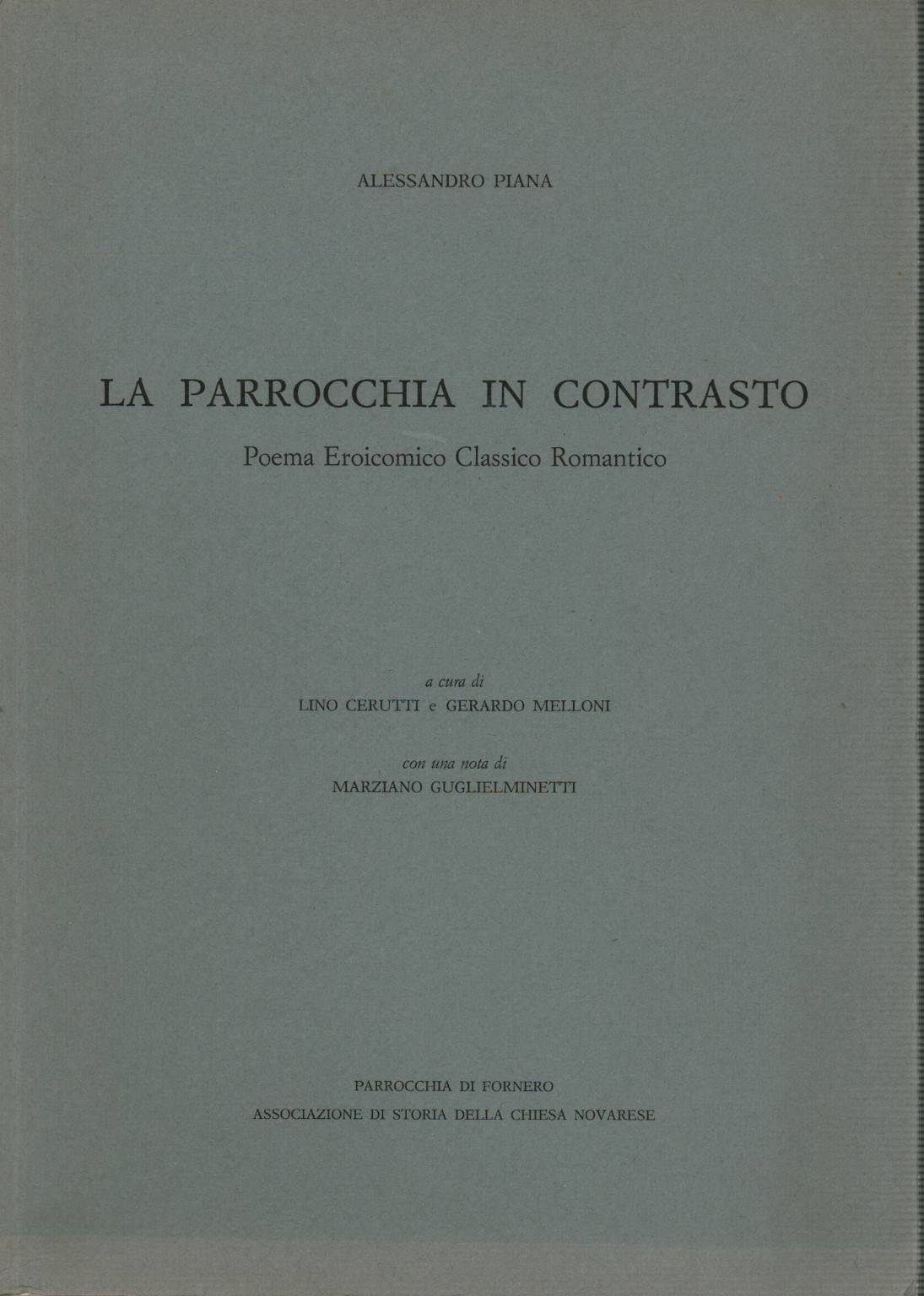 La parrocchia in contrasto, s.a.