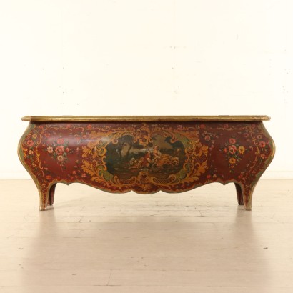 Lacquered and Decorated Storage Bench Italy First Half of 1900s