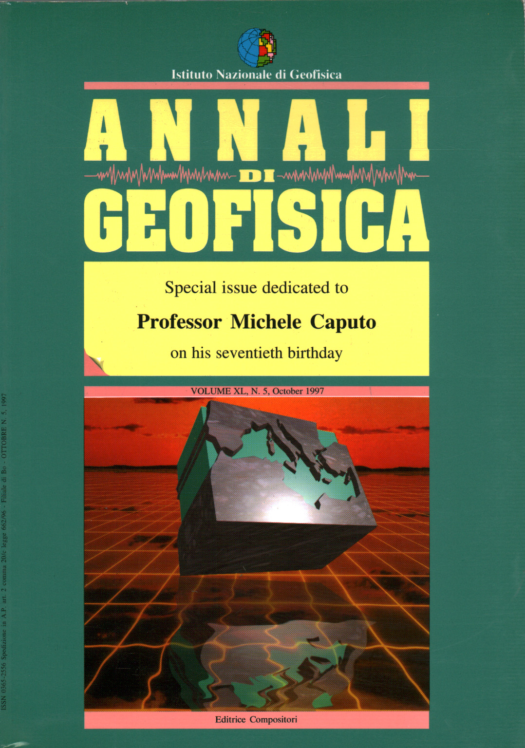 Annalen der Geophysik Vol.XL,No. 5, October 1997, s.zu.