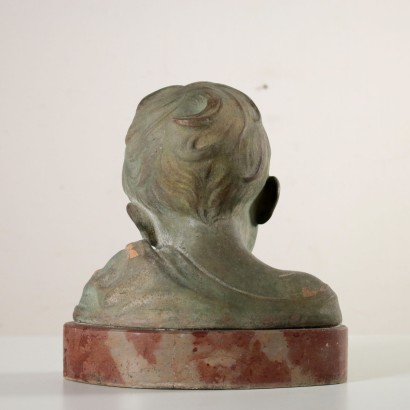 Bust of Child Sculpture Glazed Terracotta Italy First Half of 1900s