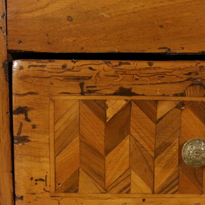 Small Neoclassical Desk Maple Cherry Walnut Italy 1700s