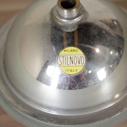 Stilnovo Ceiling Lamp Glass Aluminium Vintage Italy 1960s