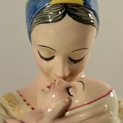 Maternity Preciosa Manufacture Ceramic Sculpture Italy 1930s-1940s