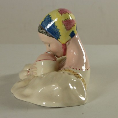 Maternity Preciosa Manufacture Ceramic Sculpture Italy 1930s-1940s