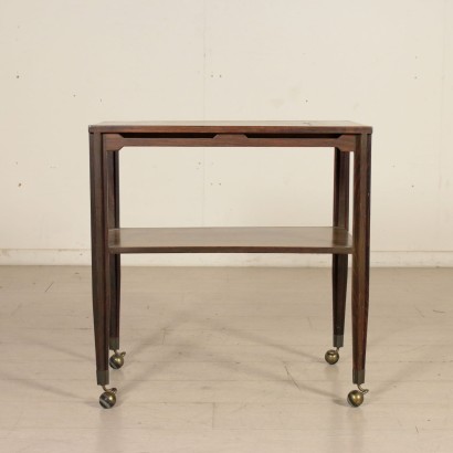 Service Cart Rosewood Veneer Vintage Manufactured in Italy 1960s