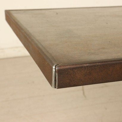 Coffee Table Beech Iron Manufactured in Italy 20th Century