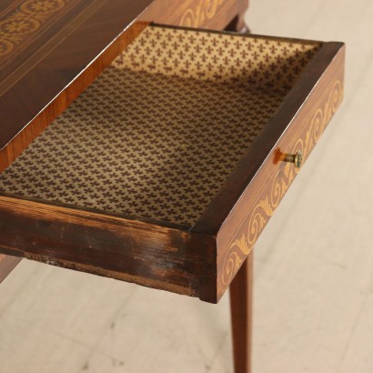 Elegant Inlaid Writing Desk Italy Second Half of 1800s