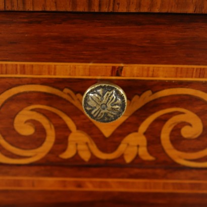 Elegant Inlaid Writing Desk Italy Second Half of 1800s