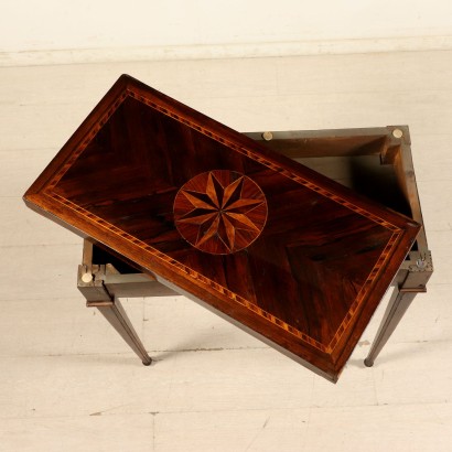 Neoclassical Walnut Games Table Italy Last Quarter of 1700s