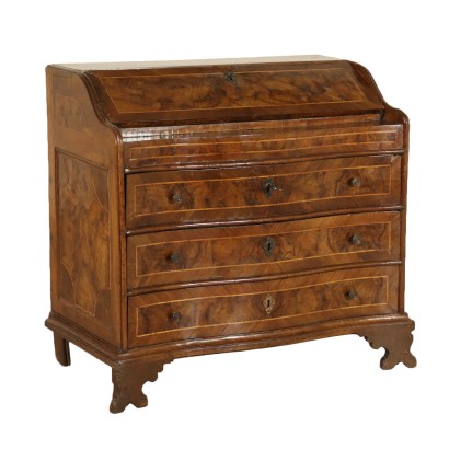 Chest of Drawers with Drop Leaf Maple Walnut First Half of 1700s