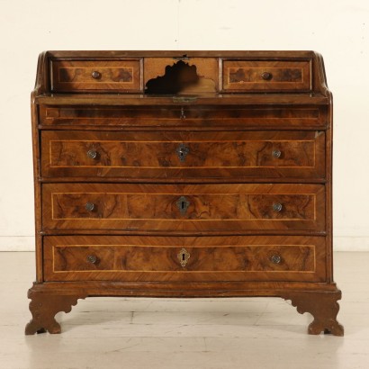 Chest of Drawers with Drop Leaf Maple Walnut First Half of 1700s