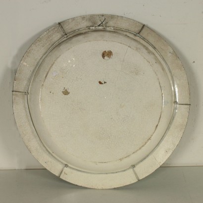 Assiette Majolique blanche Italie Fin '800