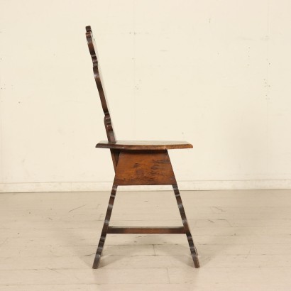 Group of 3 Wooden Stools with a Shaped Line Italy 18th Century