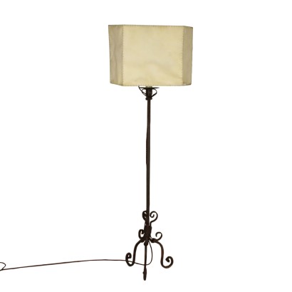 Floor Lamp with Shade Wrought Iron Italy 18th Century