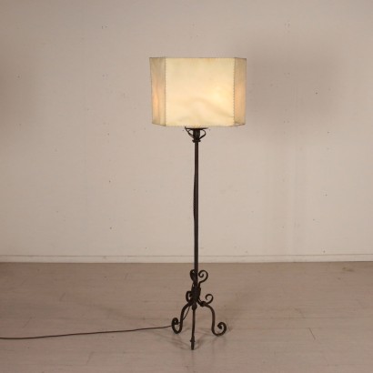 Floor Lamp with Shade Wrought Iron Italy 18th Century