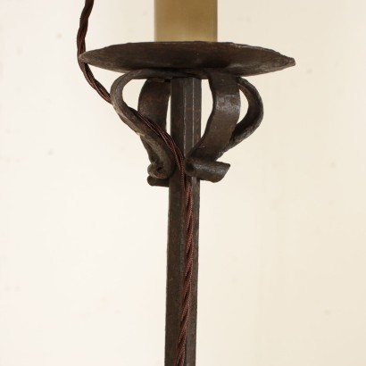 Floor Lamp with Shade Wrought Iron Italy 18th Century