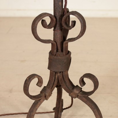 Floor Lamp with Shade Wrought Iron Italy 18th Century