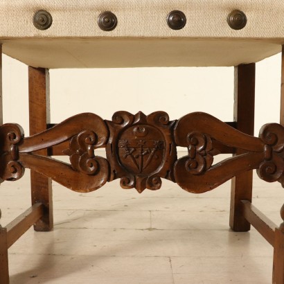 Walnut Carved Highchair Manufactured in Italy 18th Century