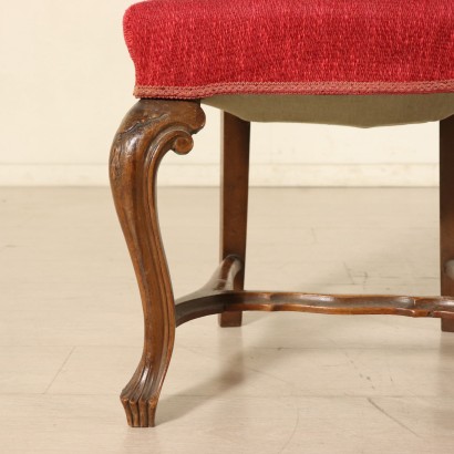 Set of Six Walnut Chairs Italy First Half of 1900s