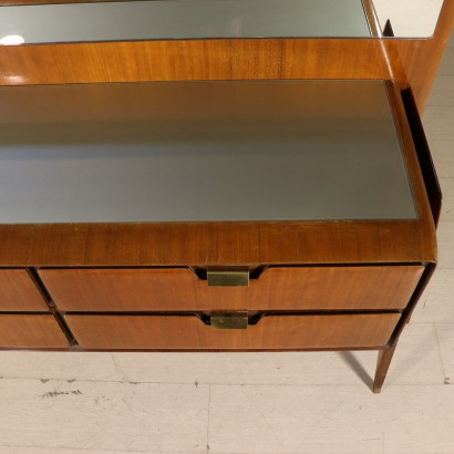 Buffet avec Miroir Vintage Consorzio Mobili Cantù Italie Années 50