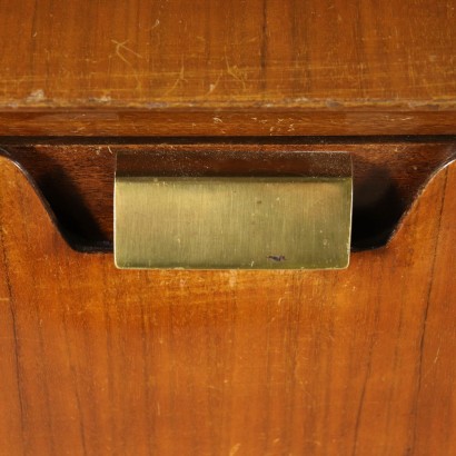 Chest of Drawers with Mirror Mahogany Veneer Vintage Italy 1950s