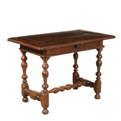 Walnut Spool Coffee Table Poplar Threads Italy First Half of 1600s