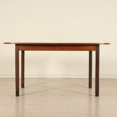 Table Teak Veneer Vintage Manufactured in Italy 1960s