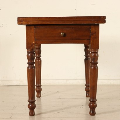 Poplar Table Turned Legs Italy Mid 19th Century