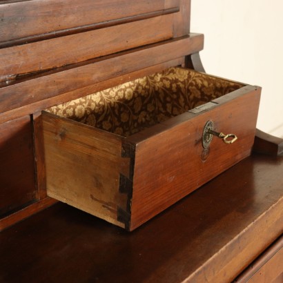 Bureau Bookcase Two Doors Walnut Italy Early 1800s