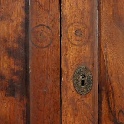 Bureau Bookcase Two Doors Walnut Italy Early 1800s