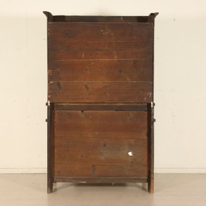 Bureau Bookcase Two Doors Walnut Italy Early 1800s