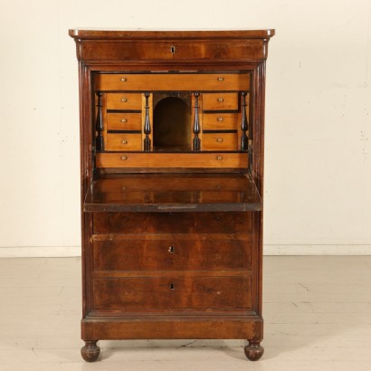 Charles X Secretaire Walnut Italy First Half of 1800s