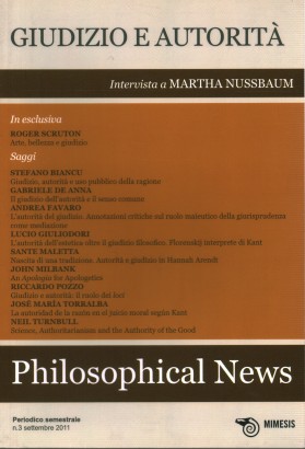 Philosophical News n. 3, settembre 2011: Giudizio e Autorità