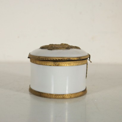 White Porcelain Box Gilded Bronze Italy 19th Century