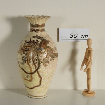 Vase Satsuma Céramique Fabriqué en Italie Fin '800 Début '900