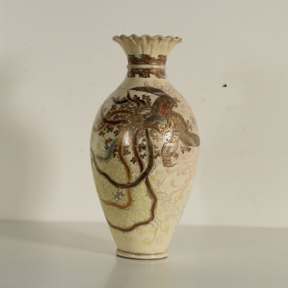Satsuma Ceramic Vase Manufactured in Japan Late 1800s