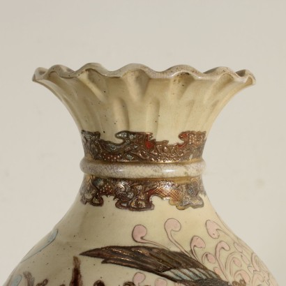 Vase Satsuma Céramique Fabriqué en Italie Fin '800 Début '900