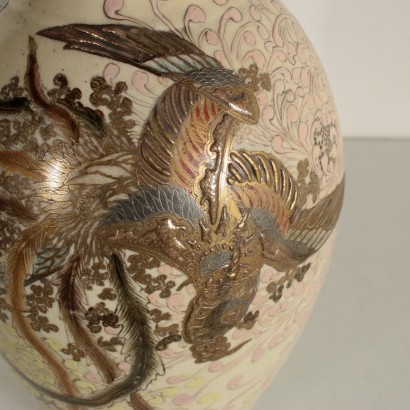 Satsuma Ceramic Vase Manufactured in Japan Late 1800s