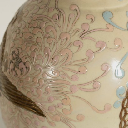 Vase Satsuma Céramique Fabriqué en Italie Fin '800 Début '900